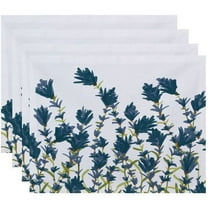 Simply Daisy 18" x 14" Lavender Floral Print Placemats, Set of 4