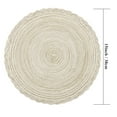 thumbnail image 6 of MeyJey 15" Braid Round Placemat Set of 6, Large Cotton Woven Non-Slip Placemat Set of 6 Heat Resistant Placemat 6 Piece, Ivory, 6 of 11