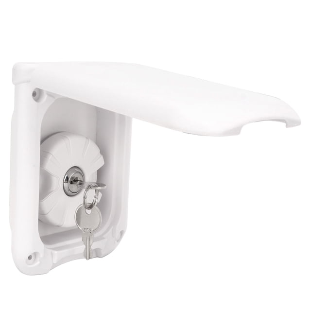 Cerradura De Agua Dulce, Escotilla De Llenado De Agua De Plástico Ligero Bloqueable Resistente Al Amarilleo UV Con Llaves Para Yate De Remolque De Caravana Fyydes Fresh Water Fill Hatch