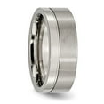 thumbnail image 4 of Auriga Fine Jewelry Titanium Grooved 8mm Band for Men Size- 7, 4 of 6
