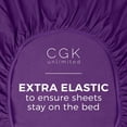 thumbnail image 4 of Sábana bajera ajustable CGK Unlimited, tamaño king, color morado, 4 of 6