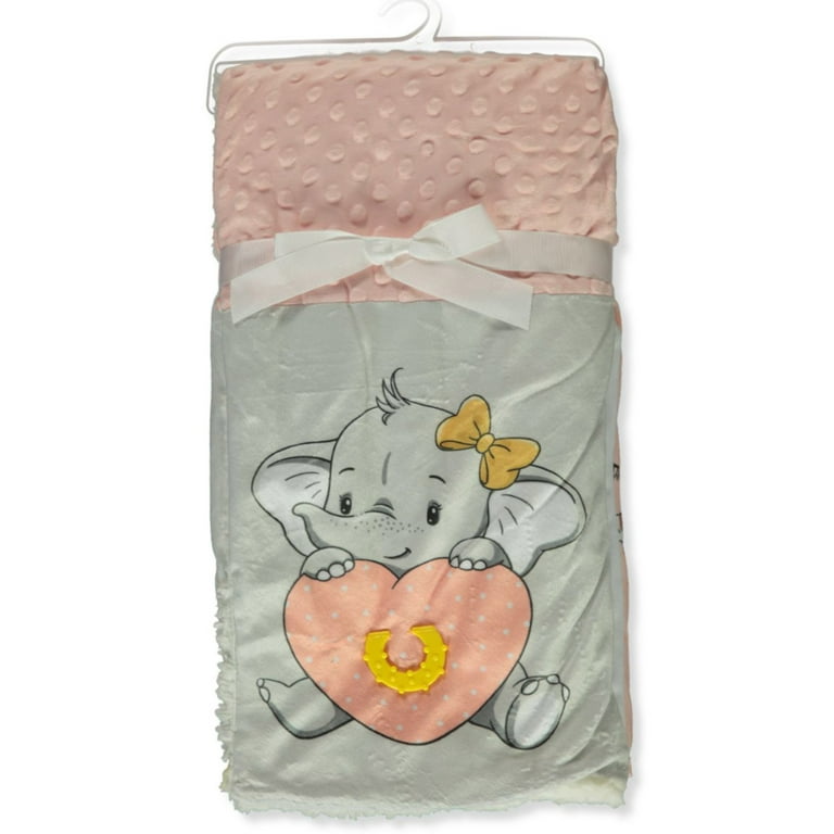 Born Loved Baby Girls Elephant Interactive Blanket pink one size Walmart