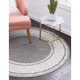 thumbnail image 1 of Unique Loom Tapis de Zone 3129609, 5 Pieds, Gris/beige, 1 of 5