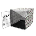 thumbnail image 3 of Vegetable Dog Crate Cover, Repetitive Organic Beets and Broccoli Polka Dots, Easy to Use Pet Kennel Cover Small Dogs Puppies Kittens, 7 Sizes, Fern Green Raspberry, by Ambesonne, 3 of 6