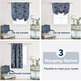 thumbnail image 4 of DriftAway Deer Fawn Flower Forest Blackout Tie Up Curtain for Kitchen Bathroom Small Window Adjustable Tie Up Shade Balloon Rod Pocket Curtain Single 55"L x 39"W Navy, 4 of 9