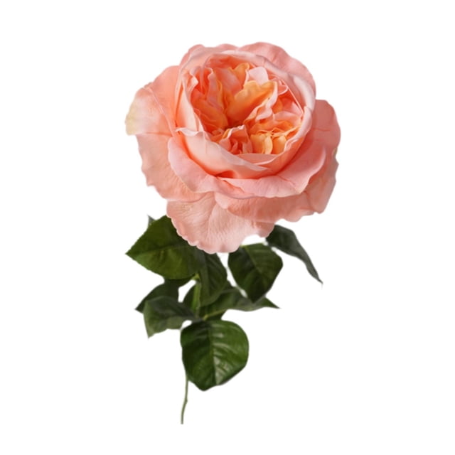 Ramo de rosas artificiales para aniversario, hogar, hidratante, rosa realista. Naranja claro