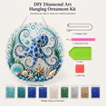 thumbnail image 6 of Ocean Animal Diamond Painting Kit,Beach Diamond Art, DIY Diamond Art Hanging Ornament Kit,Home Decor & Wall Decor,10in Acrylic Summer Coastal Window Suncatcher Craft Kit-D, 6 of 7