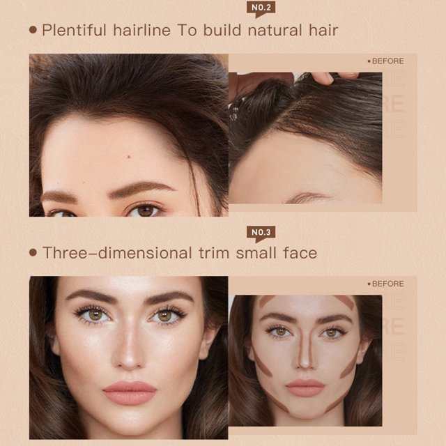 Juego de sellos para cejas, crema para teñir cejas, potenciadores de cejas (juego negro y marrón oscuro) Likrtyny Cuidado Belleza