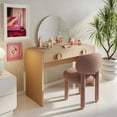 thumbnail image 2 of TOV Furniture Manu Rose Pink Performance Boucle Side Chair, 2 of 8