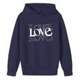 thumbnail image 2 of Eltusu Boys Valentines Hoodies, Spring Fall Relaxed Fit Printed Long Sleeve Pullover Sweatshirts Navy Size 9-10 T, 2 of 3