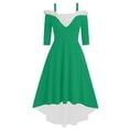 thumbnail image 2 of FcBaudy Robe à Manches Longues Col en V, Robes d'Été pour Femmes, Robes d'Été Mode Mi-Longues Sans Manches Imprimé Vintage de Noël pour Femmes, 2 of 3