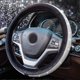 thumbnail image 3 of Crystal Diamond Steering Wheel Cover Soft Velvet Feel Bling Steering Wheel Cover for Universal 15 inch Plush Cover, 3 of 4