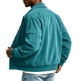 thumbnail image 6 of Gamivast Men's Corduroy Jackets Button Down Long Sleeve Shacket Tops Vintage Bomber Coat with Pocket Casual Fall Winter Outerwear Everyday Wear, 6 of 7