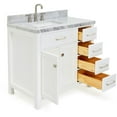 thumbnail image 7 of Ariel H037SLCWRVOWHT Bristol 37" Free Standing Single Rectangular Basin Vanity Set - White, 7 of 7