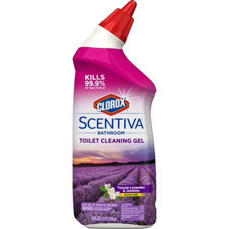 Clorox Scentiva Manual Toilet Bowl Cleaner - Disinfecting Cleaning Gel -Tuscan Lavender Jasmine - 24 oz