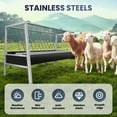 thumbnail image 3 of 90 Gallon Hay Feeder Goat,  Livestock Goat Feeder with Rubber Tray, Heavy Duty Animal Pasture Feeder for Horses, Sheep, Calves, Deer, Cow, 3 of 7