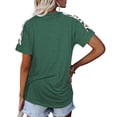thumbnail image 7 of ALLLIST Womens Tops Clearance Under $5 Floral Short Sleeve Green Crew Neck Printed T-Shirts Loose Casual Summer Blouses, 7 of 7