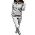 thumbnail image 4 of Sunisery 2Pcs Women's Jogger Casual Tracksuit Hoodie Sweatshirt + Pants Sets Sportswear, 4 of 6