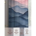thumbnail image 6 of Abstract Mountain Sheer Curtains 96 Inches Long 2 Panels Sunset Nature Impressionist Style Light Filtering Semi Sheer Window Curtains Drapes for Bedroom Living Room 52"x96", 6 of 7
