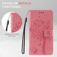 thumbnail image 5 of Compatible with iPhone 12 Mini Case Wallet Case with Magnetic Flip Kickstand Card Holder Slot with Wrist Strap Cute Butterfly Cat Embossed PU Leather Protective Phone Case,Pink, 5 of 8