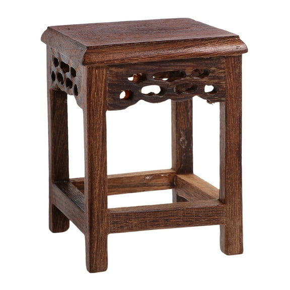 Raindrops Wooden Plant Stand for Indoor Plants Rustic Brown Flower Pot Display Stool