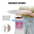 thumbnail image 3 of MAYEERTY 18.11"H Ceramic Bird Bath, Freestanding Outdoor Birdbath for Patio, Garden, Rose Ombre, 3 of 8