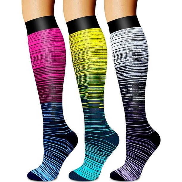 HTAIGUO Compression Socks,(3 Pairs) Compression Sock Women and Men