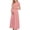 Pink, variant on CHUMUD Womens Maternity Maxi Dress Short Sleeves Round Neck Delicate Lace Hem, Stretchy Fabric for Growing Belly, Ideal for Casual Wear, Baby Showers, Daily Outings