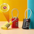 thumbnail image 2 of 1PC TSA Customs Colorful Code Lock For Travel Luggage Password Changeable Lock Contrast Color Design Padlock Cabinet Locker 2# E, 2 of 6