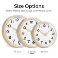 thumbnail image 3 of Reloj de pared AKCISOT de 30 cm con vetas de madera, funciona con pilas, 3 of 9