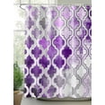 thumbnail image 3 of Purple Morocco Waterproof Fabric Shower Curtain, Rustic Country Smear Street Mottled Art Shower Curtain for Bathroom Curtains Bathtubs Hotel Washable Shower Curtains with 12 Hooks Stall 48x72in, 3 of 6