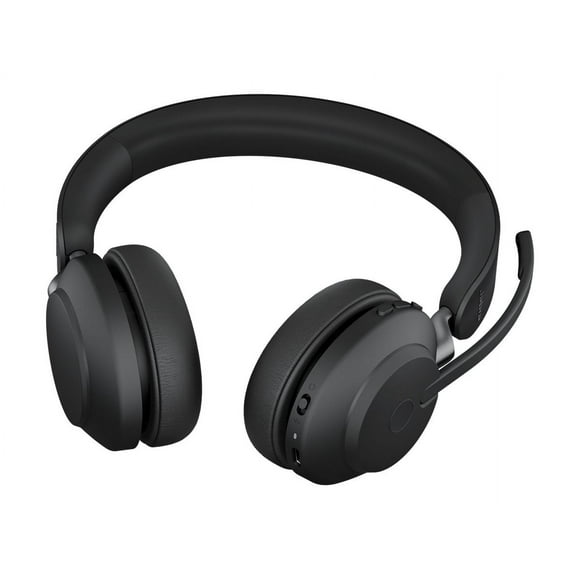 Jabra Evolve2 65 UC Stereo - Headset - on-ear - Bluetooth - wireless - USB-A - noise isolating - black