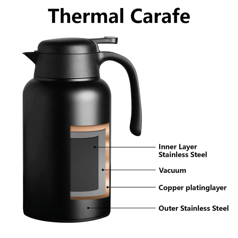 WhiteRhino 68oz Thermal Coffee Carafe Black photo 6