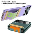 thumbnail image 4 of Galaxy Z Flip 3 Case Cover, Case for Samsung Flip 3 5G 2021, Allytech Hard PC Protective Case with Strap Kickstand All-Inclusive Camera Lens Protector Case for Samsung Galaxy Z Flip 3, Purple, 4 of 5