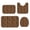 Black and Brown Leopard Print-1, variant on Black and Brown Leopard Print Bathroom Rug Set 4 Piece,Includes Contour,Lid Cover,Bath Mat,Non-Slip Extra Soft Absorbent Washable
