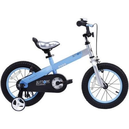RoyalBaby Buttons Matte Blue 12 inch Kids Bicycle
