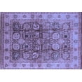 thumbnail image 1 of Ahgly Company Machine Washable Indoor Rectangle Oriental Blue Industrial Area Rugs, 2' x 4', 1 of 4
