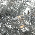 thumbnail image 4 of Northlight Silver Tinsel Pre-Lit Artificial Christmas Wreath with Clear Lights, 4 of 7