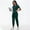 Dark Green, variant on LYMAYTER Women Dentistry Nursing Uniforms V-Neck Button Top & Jogger Medical Uniform for S-2XL