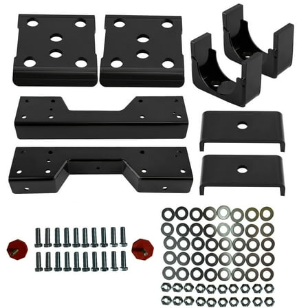 BST BSSP 6" C-Notch Rear Support & Drop Flip Compatible with 1988-1998 Chevy Silverado C1500 GMC Sierra 6 Inch Drop Lowering Flip Kit