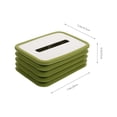 thumbnail image 5 of Soporte de cubierta de caja de pañuelos plegable de silicona Dispensador de servilletas plegable rectangular Organizador de caja de papel de pañuelos faciales, 5 of 5