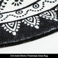 thumbnail image 5 of MJIAexp 4ft Mandala Boho Round Rug Circle Rug Non-Slip Machine Washable Area Rug Soft Bedroom Rug Throw Rug Vintage Carpet for Living Room Kitchen Dorm Coffee Table Black White, 5 of 10