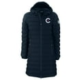 thumbnail image 2 of Women's Cutter & Buck Navy Chicago Cubs City Connect Mission Ridge Repreve Eco Insulated Full-Zip Long Puffer Jacket, 2 of 3