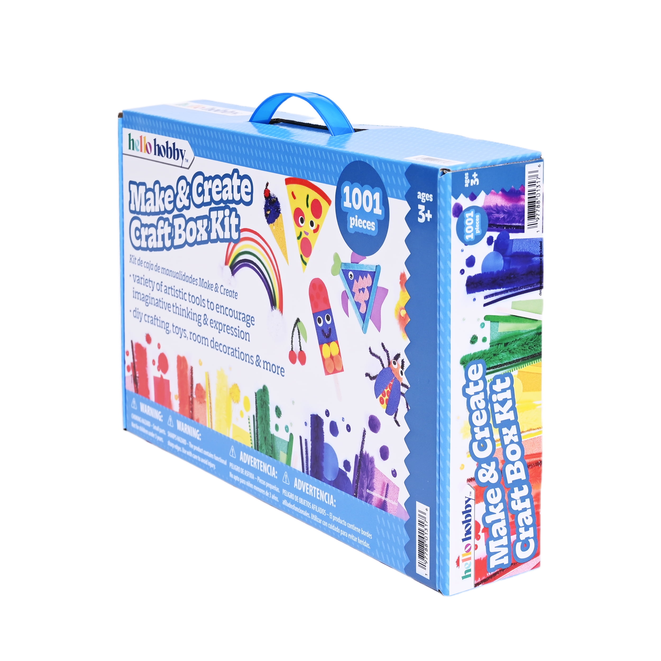 Hello Hobby Craft Supply Library, 700+ Piece All-in-One Kids Craft Kit with Pipe Cleaners, Wiggle Eyes, Craft Sticks, and more