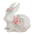 thumbnail image 3 of Tnarru Animal Statue Rabbit Sculpture Ceramic Collectible Bunny Figurine,Desktop Decoration for Living Room,Garden Outdoor Bookshelf A, 3 of 8