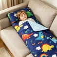 thumbnail image 4 of Wake In Cloud - Toddler Nap Mat with Pillow and Blanket, 100% Cotton Fabric, for Ages 3 Plus in Daycare Kindergarten Preschool, Roll Up Sleeping Bag, (Style#1), 4 of 5