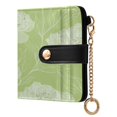 thumbnail image 2 of Small Wallet For Women Bifold Leather Pocket Coin Credit Card Holder With RFID Blocking Peony Flower Line Art Pattern, 2 of 6