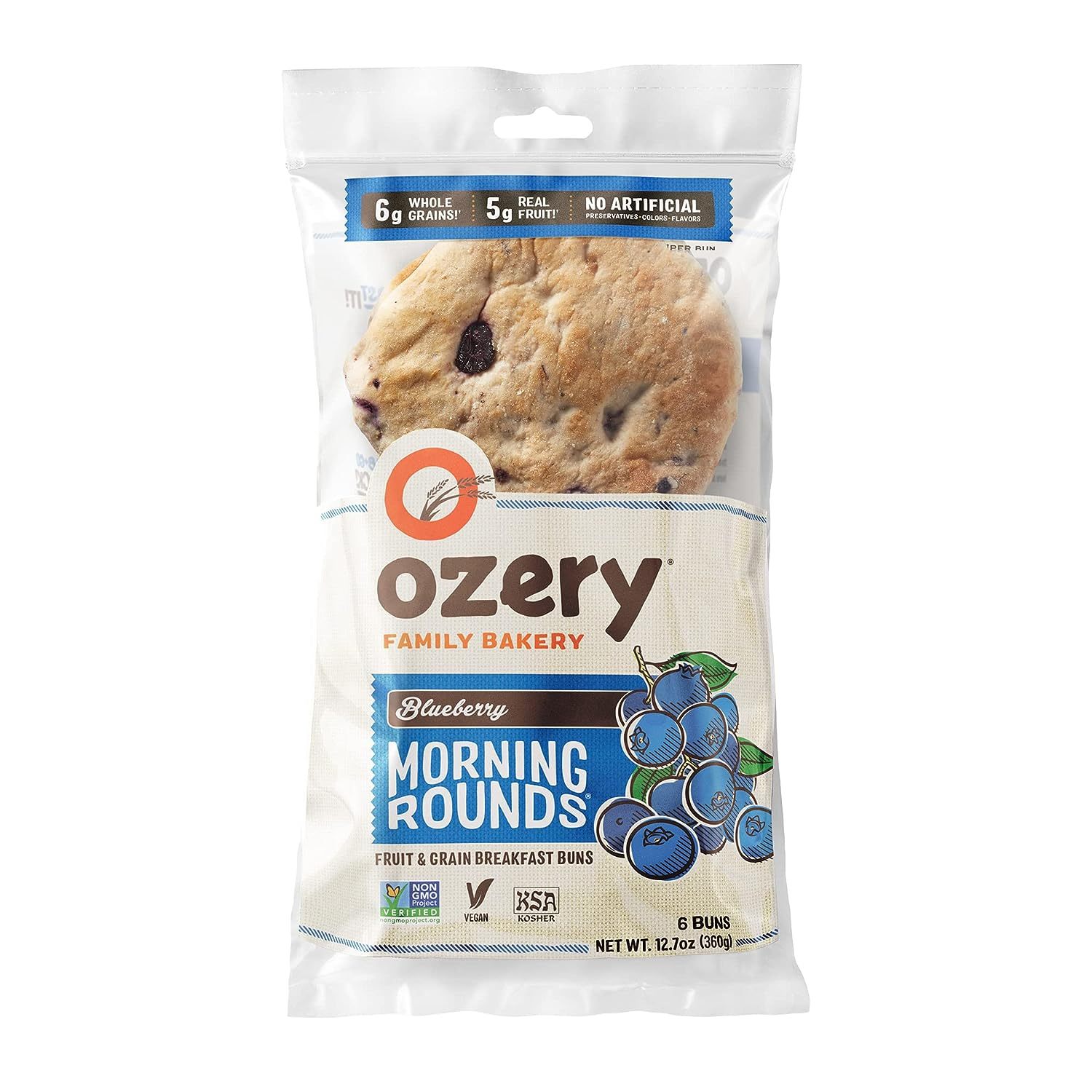 Ozery Bakery Blueberry Morning Rounds, 6Count Bag, 6Pack