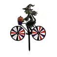 thumbnail image 2 of Halloween Ghost Riding Bicycle Metal Garden Stakes,Fixed Wheel Pumpkin Windmill Ornament for Garden Patio Lawn Autumn Holiday Outdoor Decor, 2 of 6