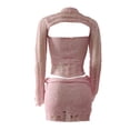thumbnail image 6 of OJSFQUFP Women Fashion Sexy Hollow Sequins Bandage Tube Top One Dress and Multiple Dresses Dress Set, 6 of 6